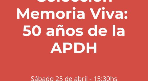 Flyer de la presentación de la colección memoria viva